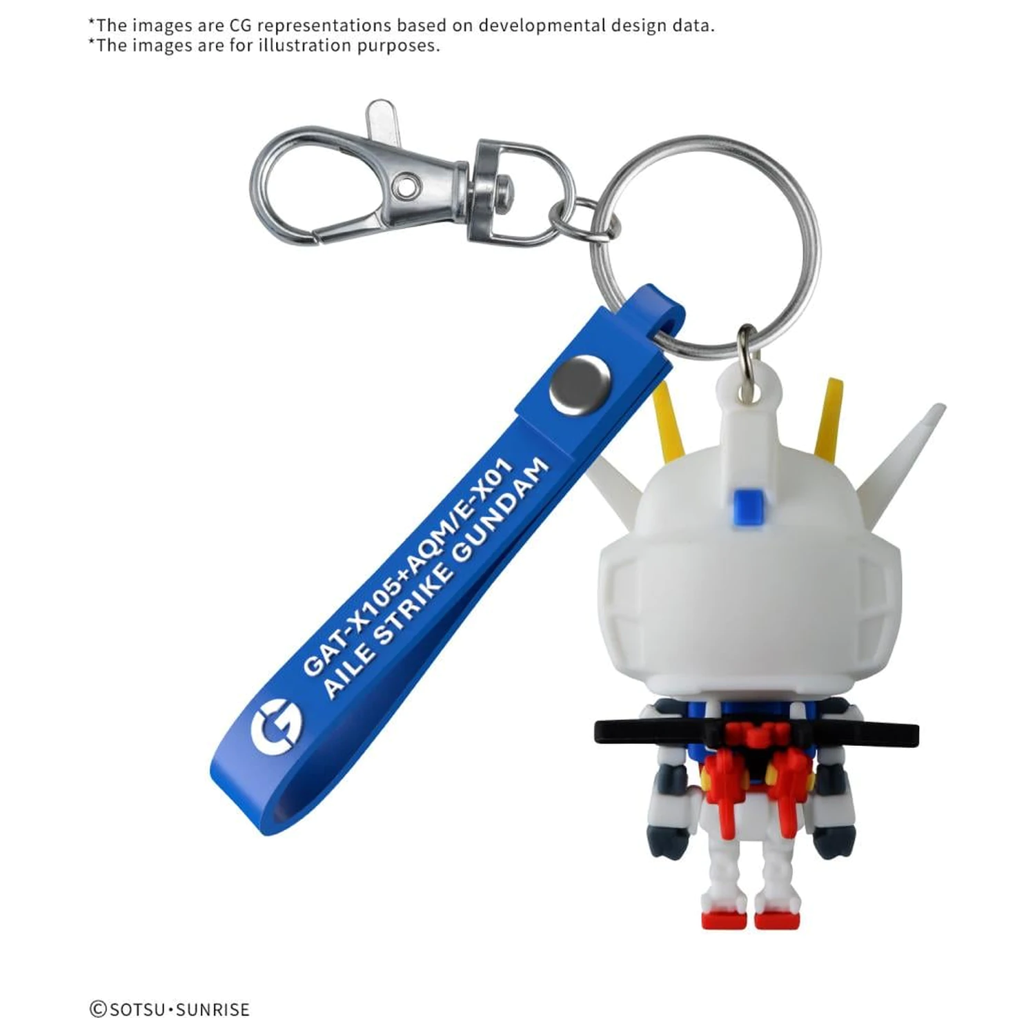 GUNDAM Aile STPLA-KUN 3D Gumová maskot prívesok na kľúče produktová fotografia