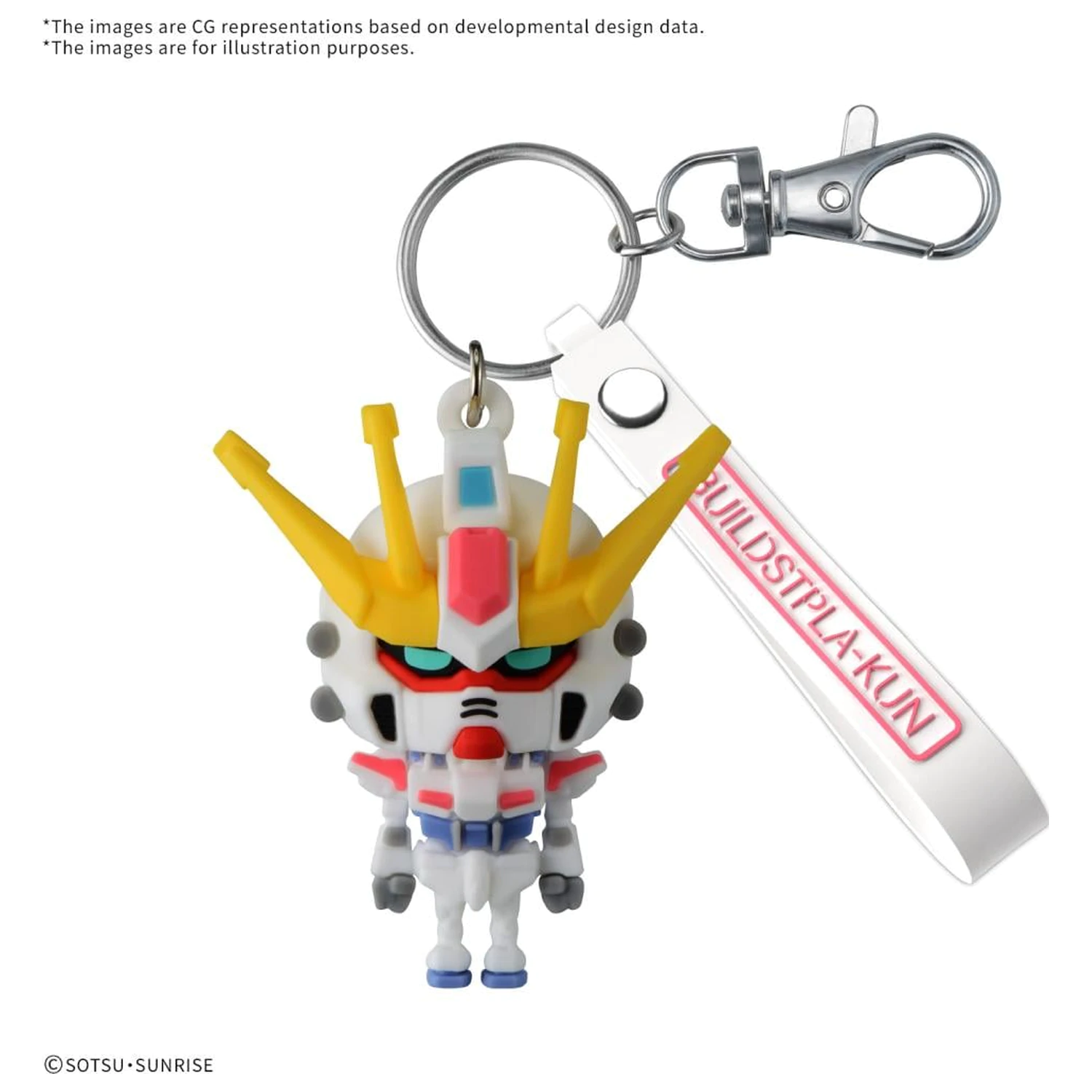 Gundam Build Stpla-kun 3D gumový prívesok na kľúče produktová fotografia