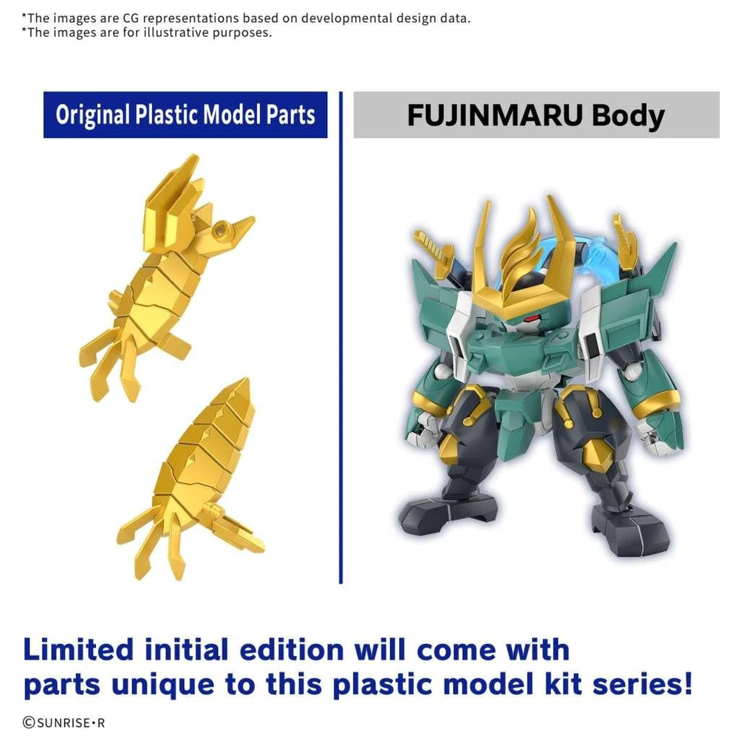 Gundam Fujinmaru Limitovaná Počiatočná Edícia Model Kit produktová fotografia