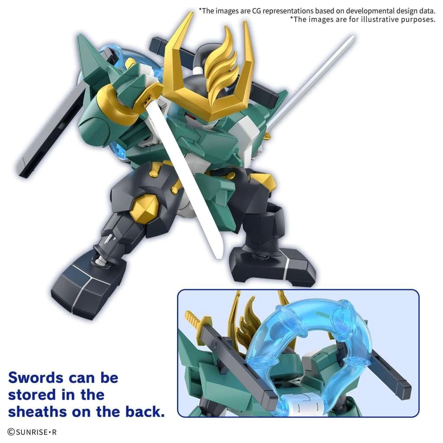 Gundam Fujinmaru modelová stavebnica produktová fotografia