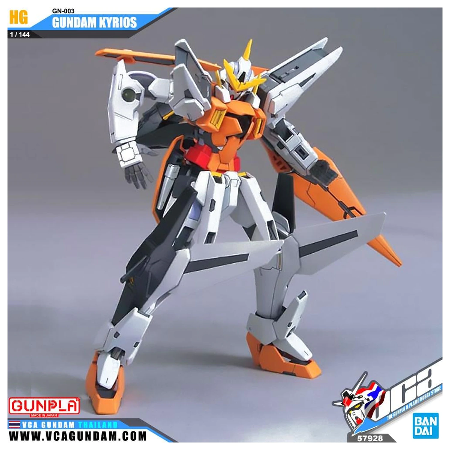 Gundam HG 1/144 00 GN-003 Gundam Kyrios model kit produktová fotografia
