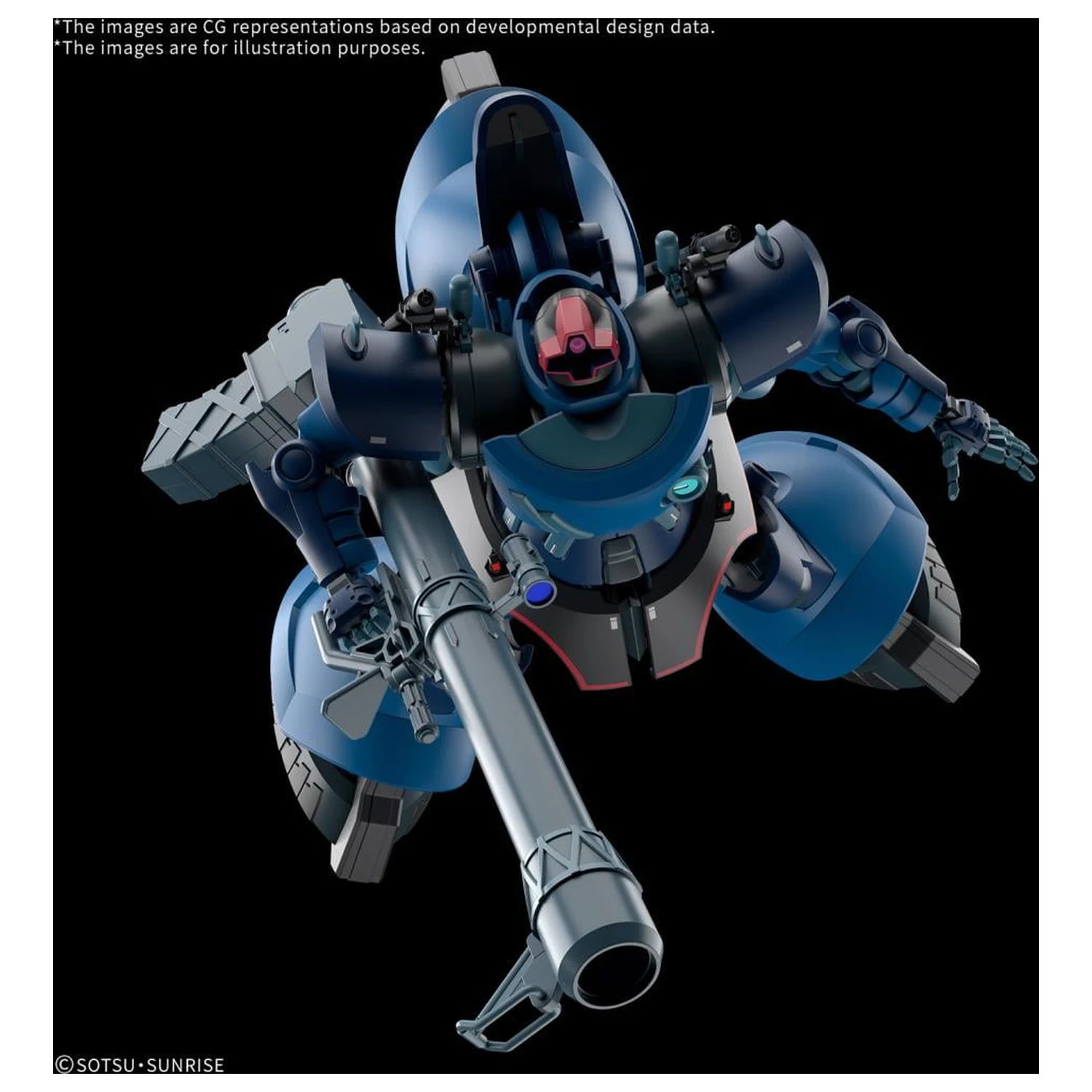 Gundam HG 1/144 Challia’s Rick Dom (GQ) Modelársky kit produktová fotografia