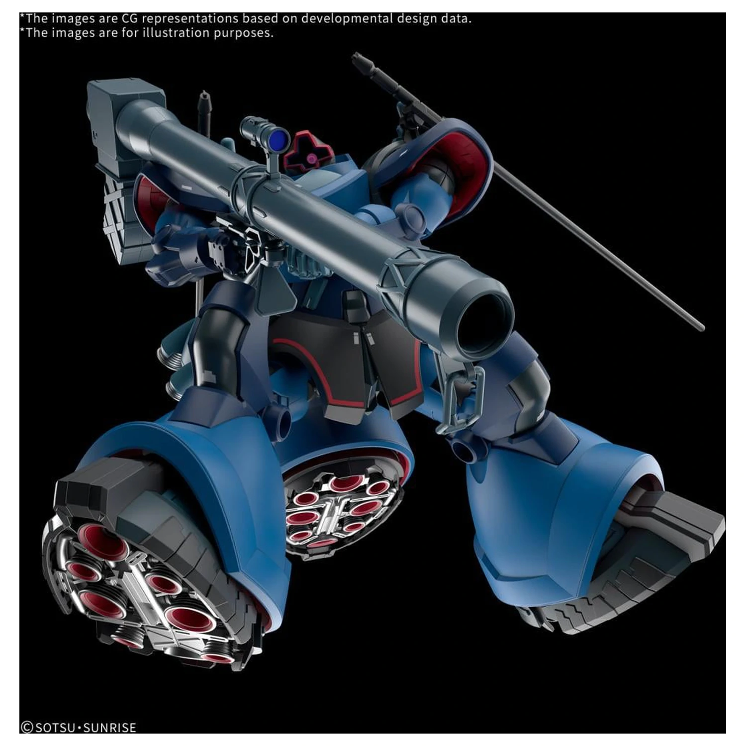 Gundam HG 1/144 Challia’s Rick Dom (GQ) Modelársky kit produktová fotografia