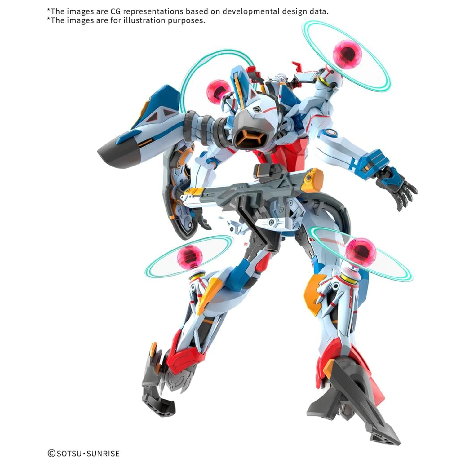 Gundam HG 1/144 GQuuuuuuX (Endymion Unit Awakened) modelová súprava produktová fotografia
