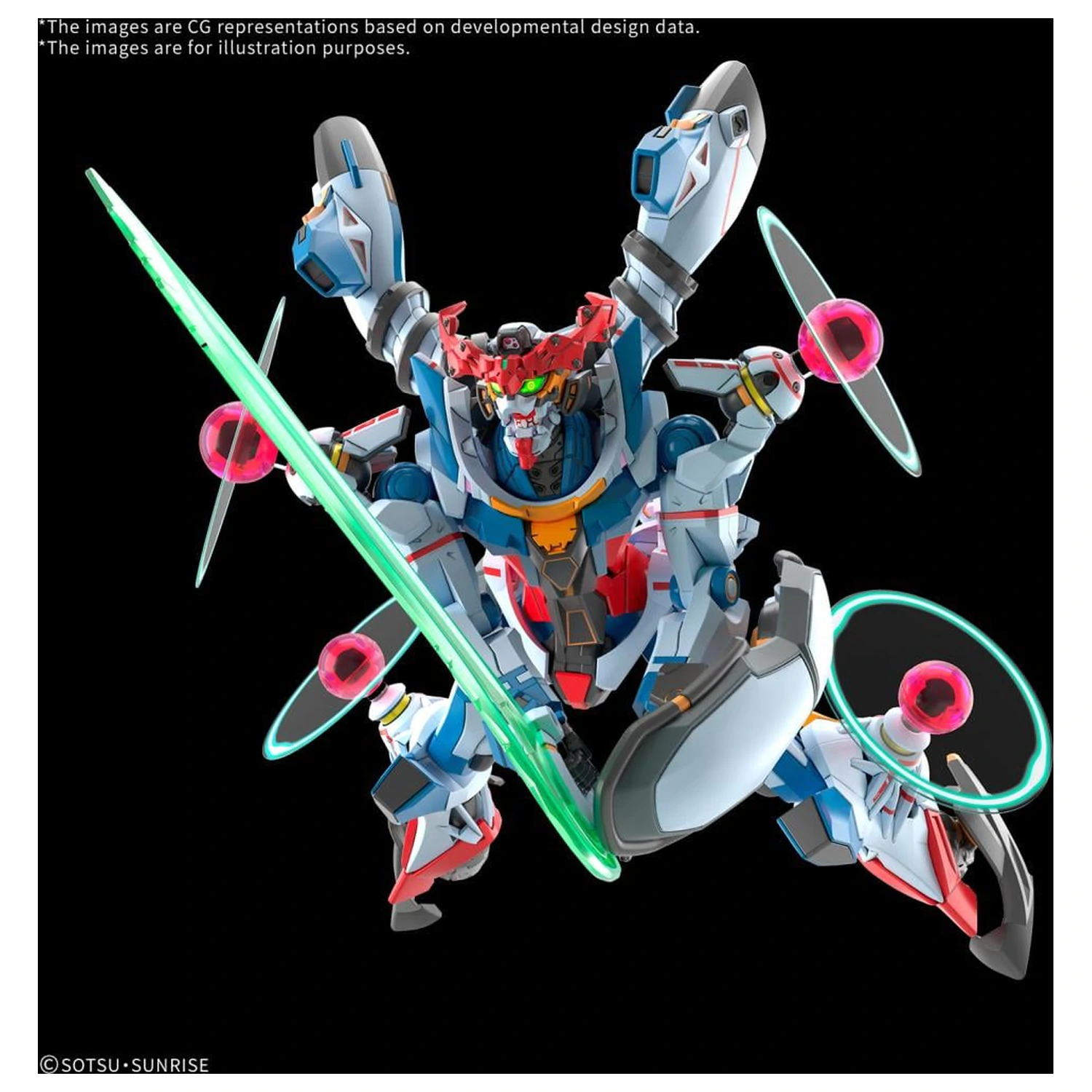 Gundam HG 1/144 GQuuuuuuX (Endymion Unit Awakened) modelová súprava produktová fotografia