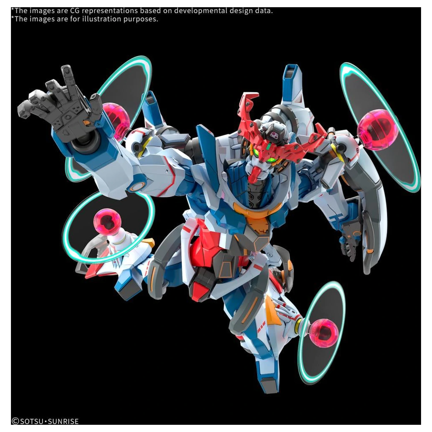 Gundam HG 1/144 GQuuuuuuX (Endymion Unit Awakened) modelová súprava produktová fotografia