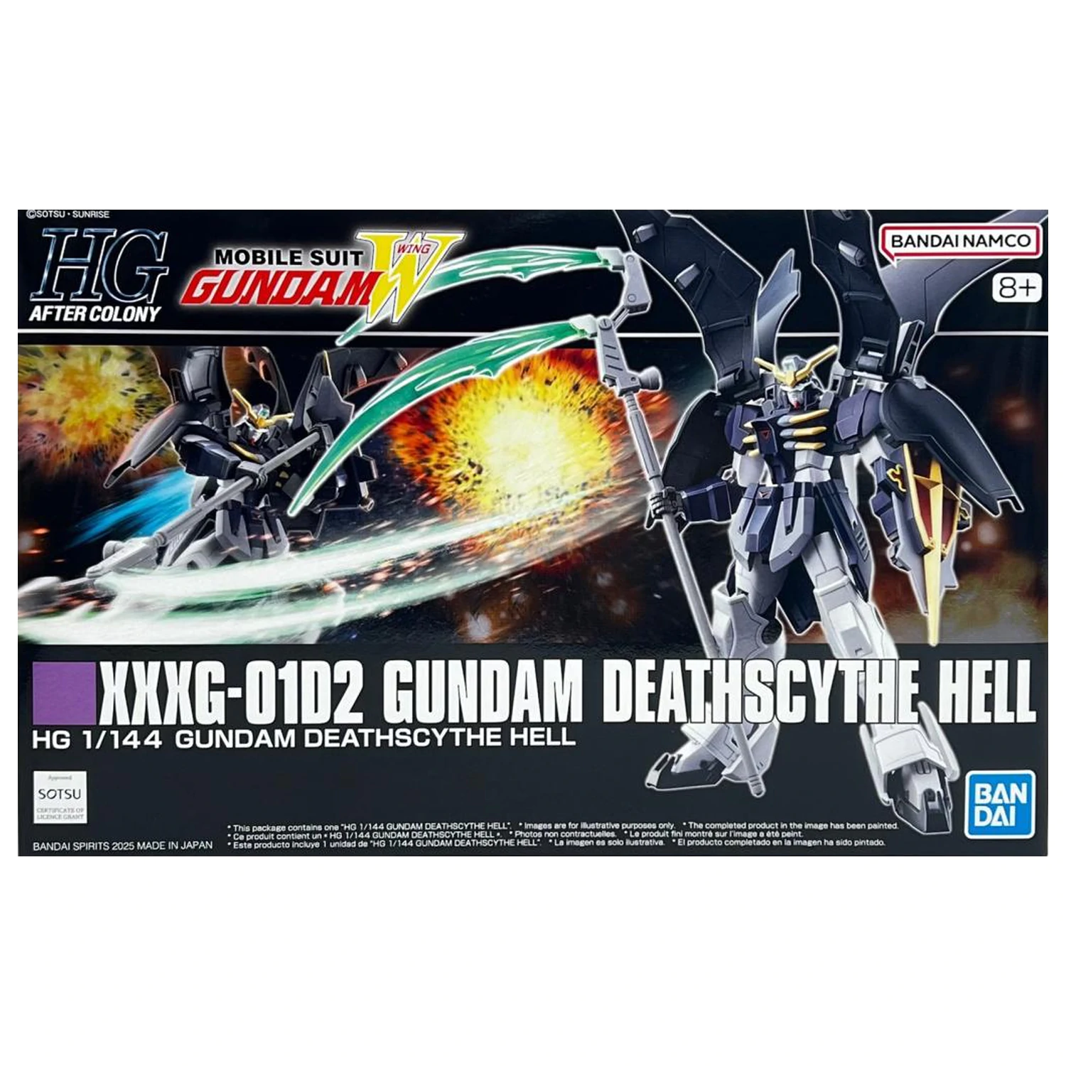 GUNDAM HG 1/144 XXXG-01D2 Gundam Deathscythe Hell modelová súprava produktová fotografia