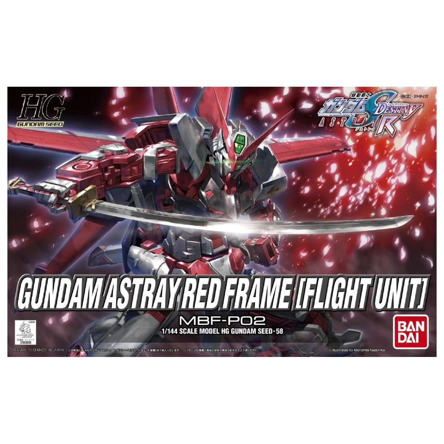 Gundam HG Gundam Astray Red Frame Flight Unit 1/144 model stavebnica produktová fotografia