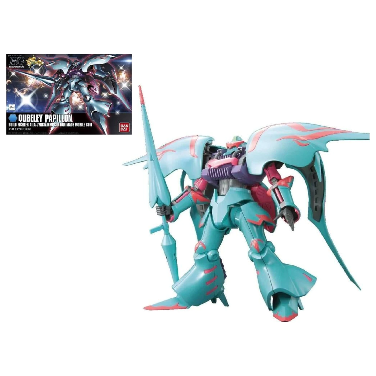 GUNDAM HGBF 1/144 Qubeley Papillon modelová súprava produktová fotografia