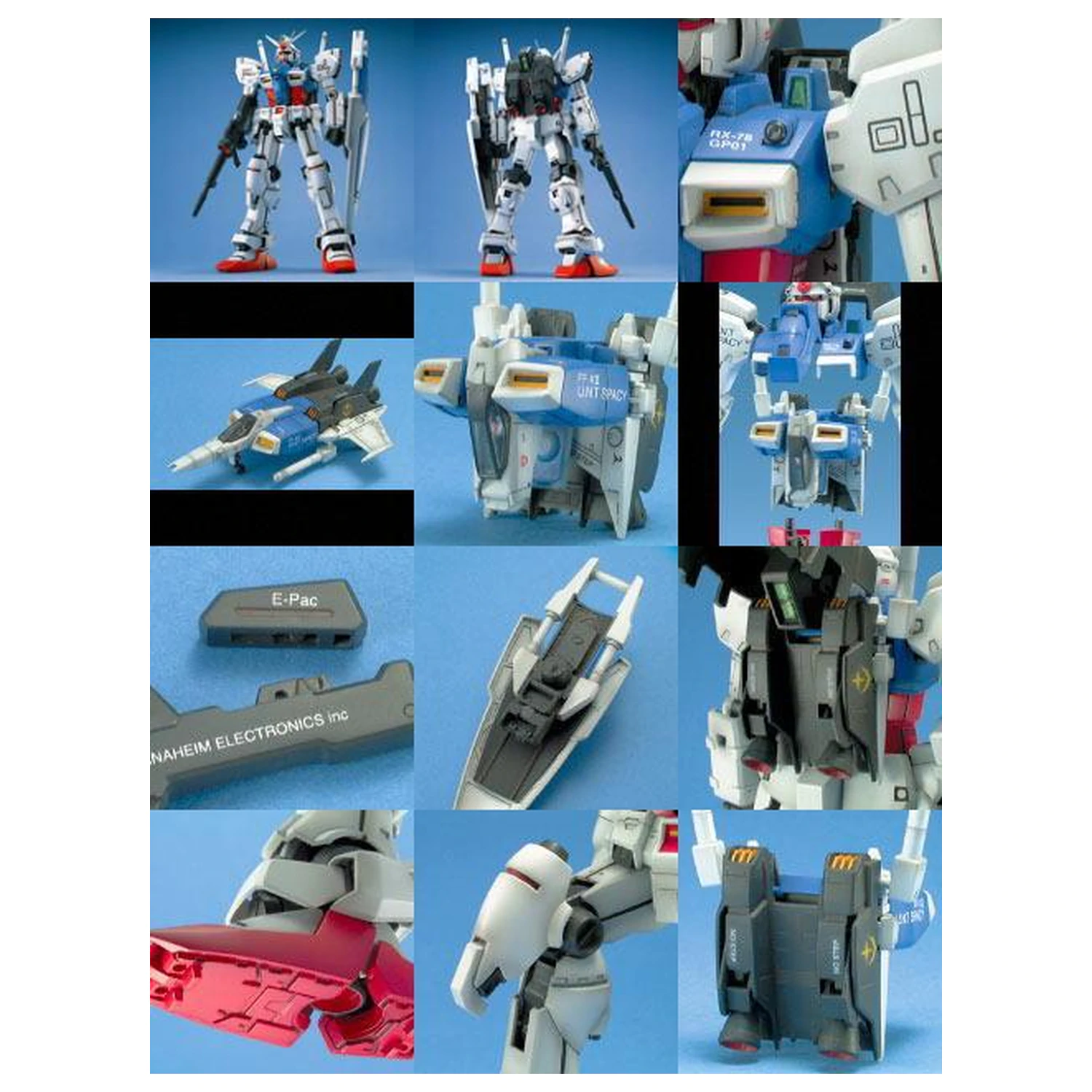 Gundam MG 1/100 Gundam GP01 Modelová súprava produktová fotografia