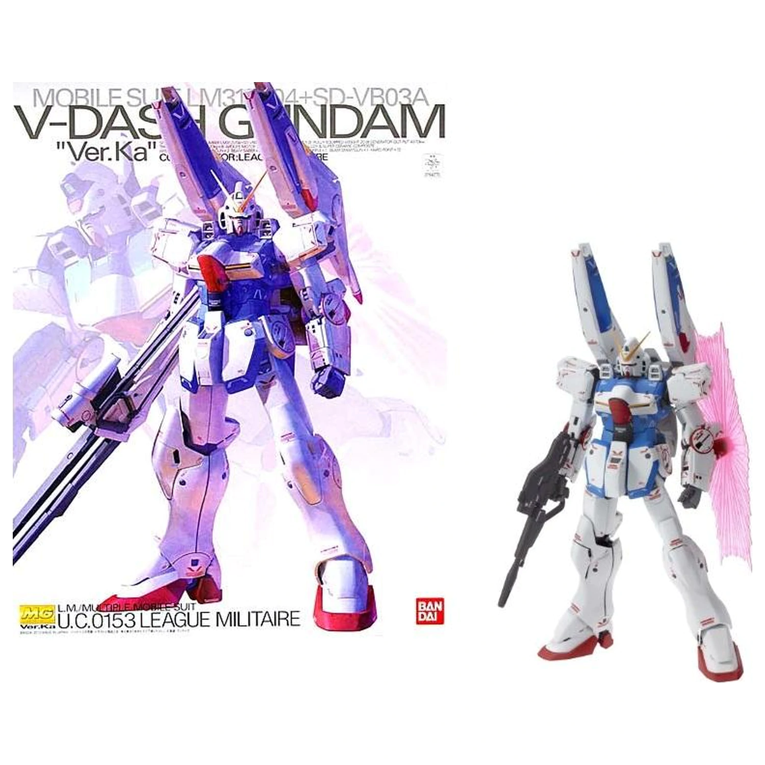 GUNDAM MG 1/100 V-Dash Gundam Ver. Ka Súprava modelu produktová fotografia