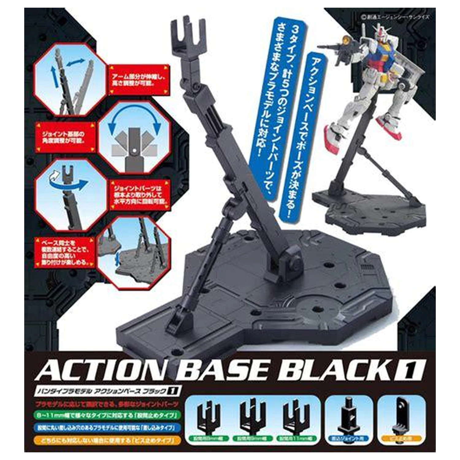 Gundam Model Kit Akčná Základňa 1 Čierna produktová fotografia
