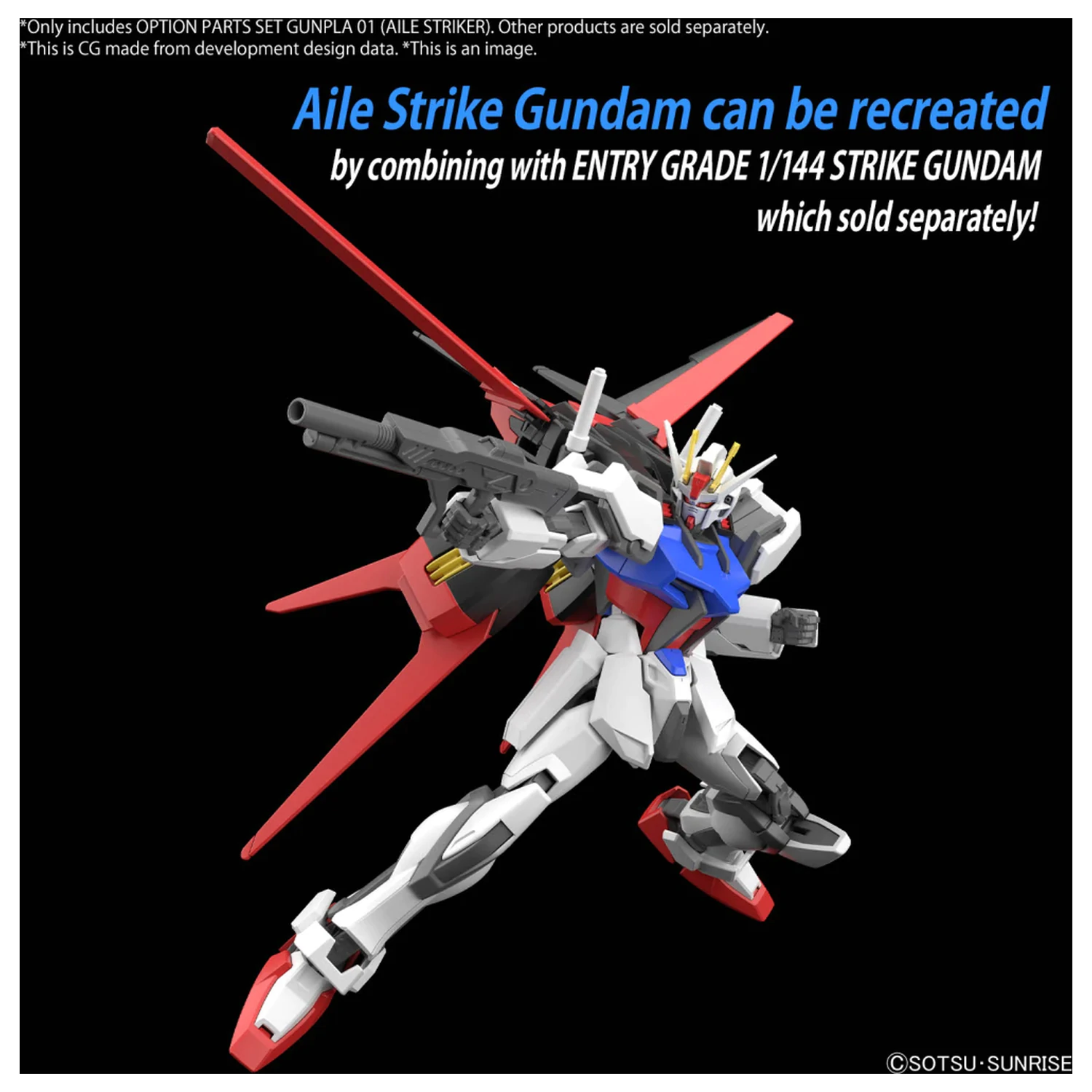 GUNDAM Option Parts Set Gunpla 01 (Aile Striker) model kit produktová fotografia