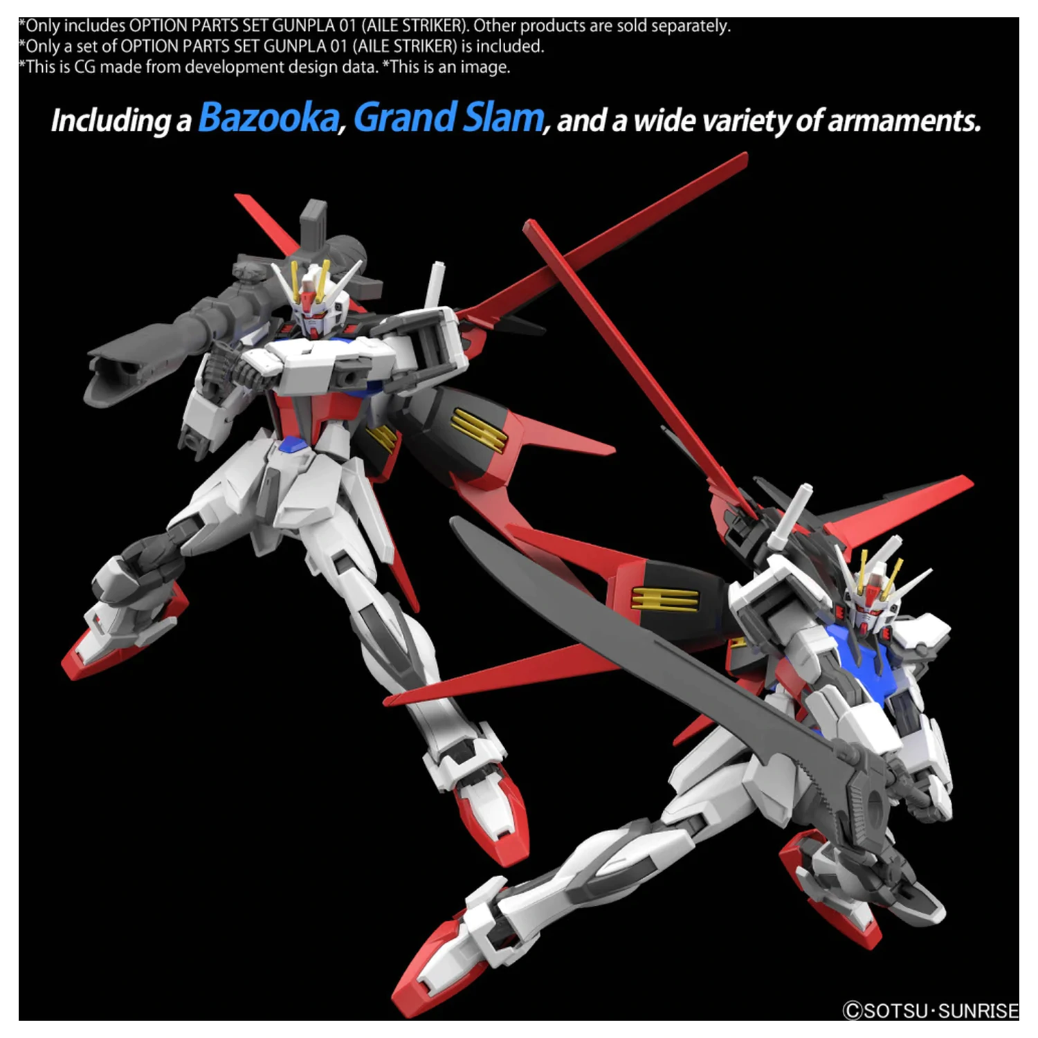 GUNDAM Option Parts Set Gunpla 01 (Aile Striker) model kit produktová fotografia