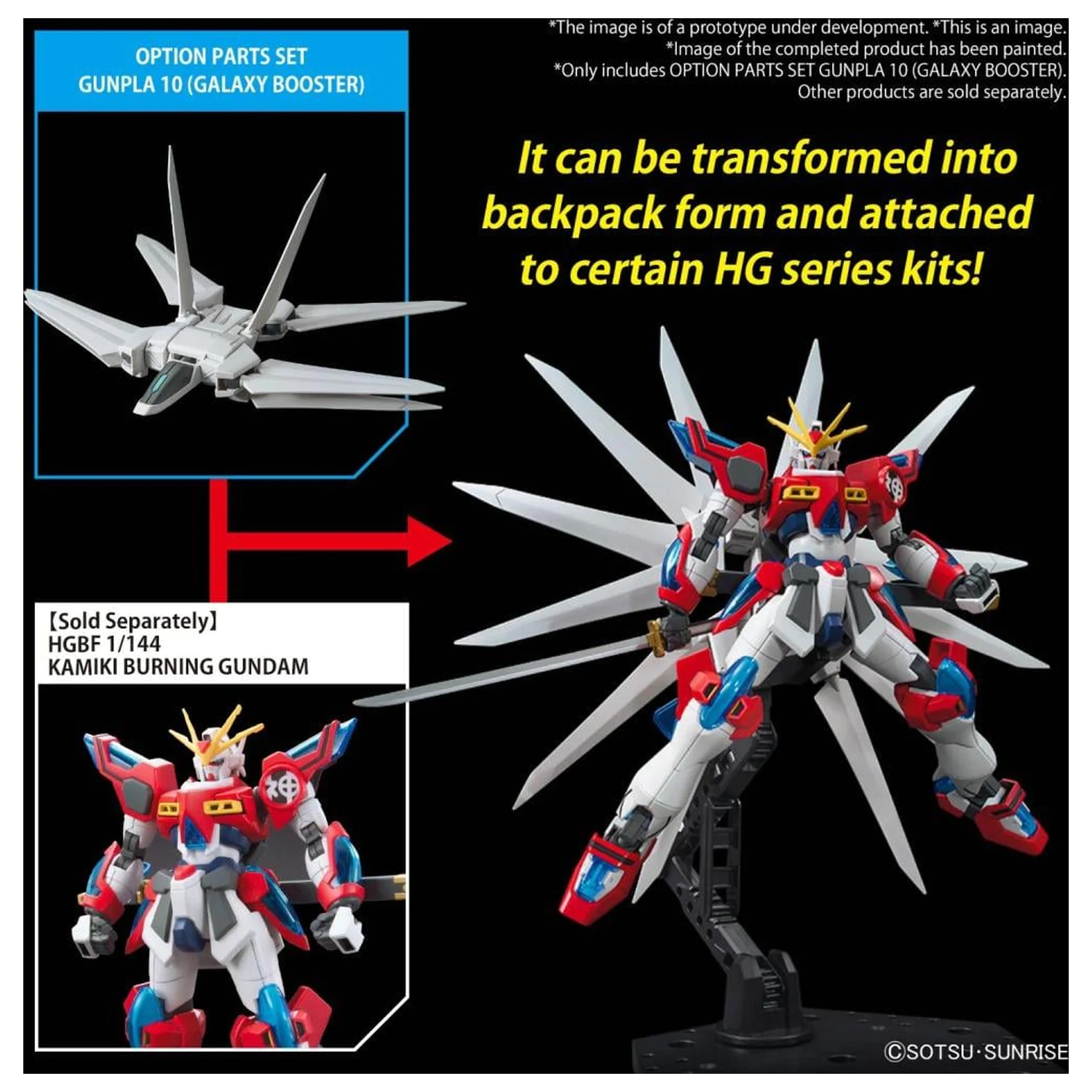 Gundam Option Parts Set Gunpla 10 (Galaxy Booster) Model Kit produktová fotografia