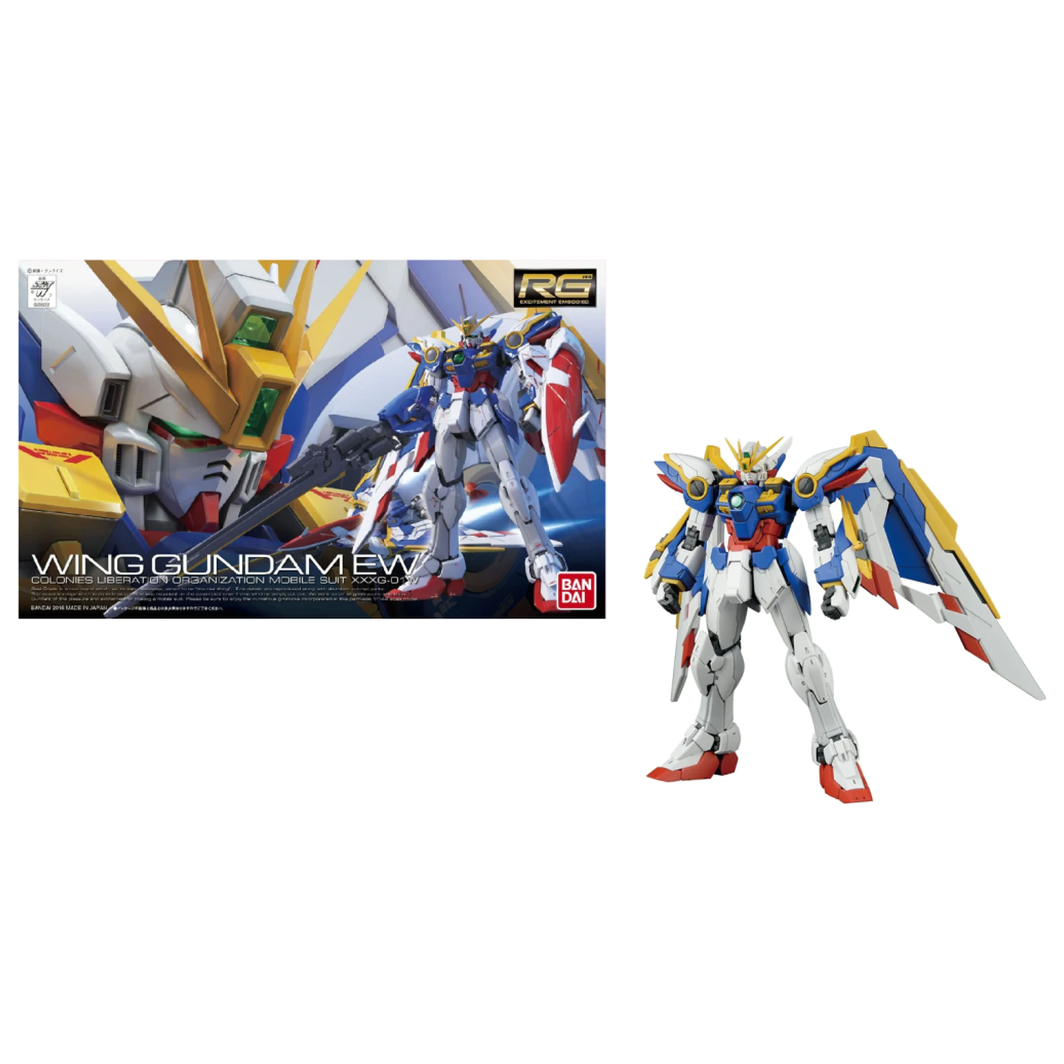 Gundam RG 1/144 XXXG-01W Wing Gundam EW Súprava modelu 13 cm produktová fotografia
