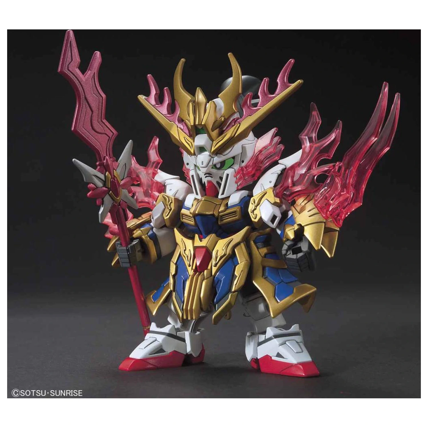 GUNDAM SD Sangoku Soketsuden Zhang Fei God Gundam modelová stavebnica produktová fotografia