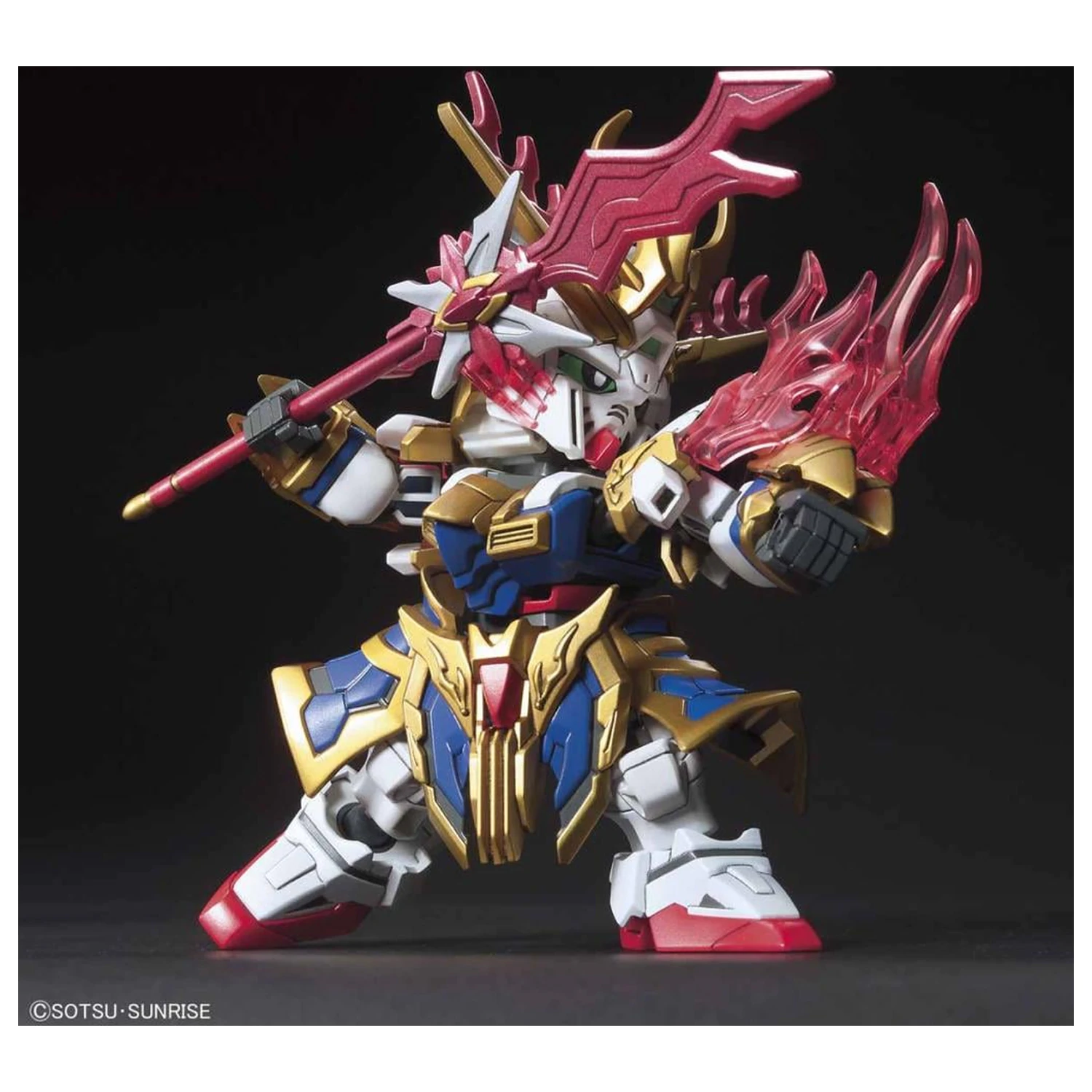 GUNDAM SD Sangoku Soketsuden Zhang Fei God Gundam modelová stavebnica produktová fotografia