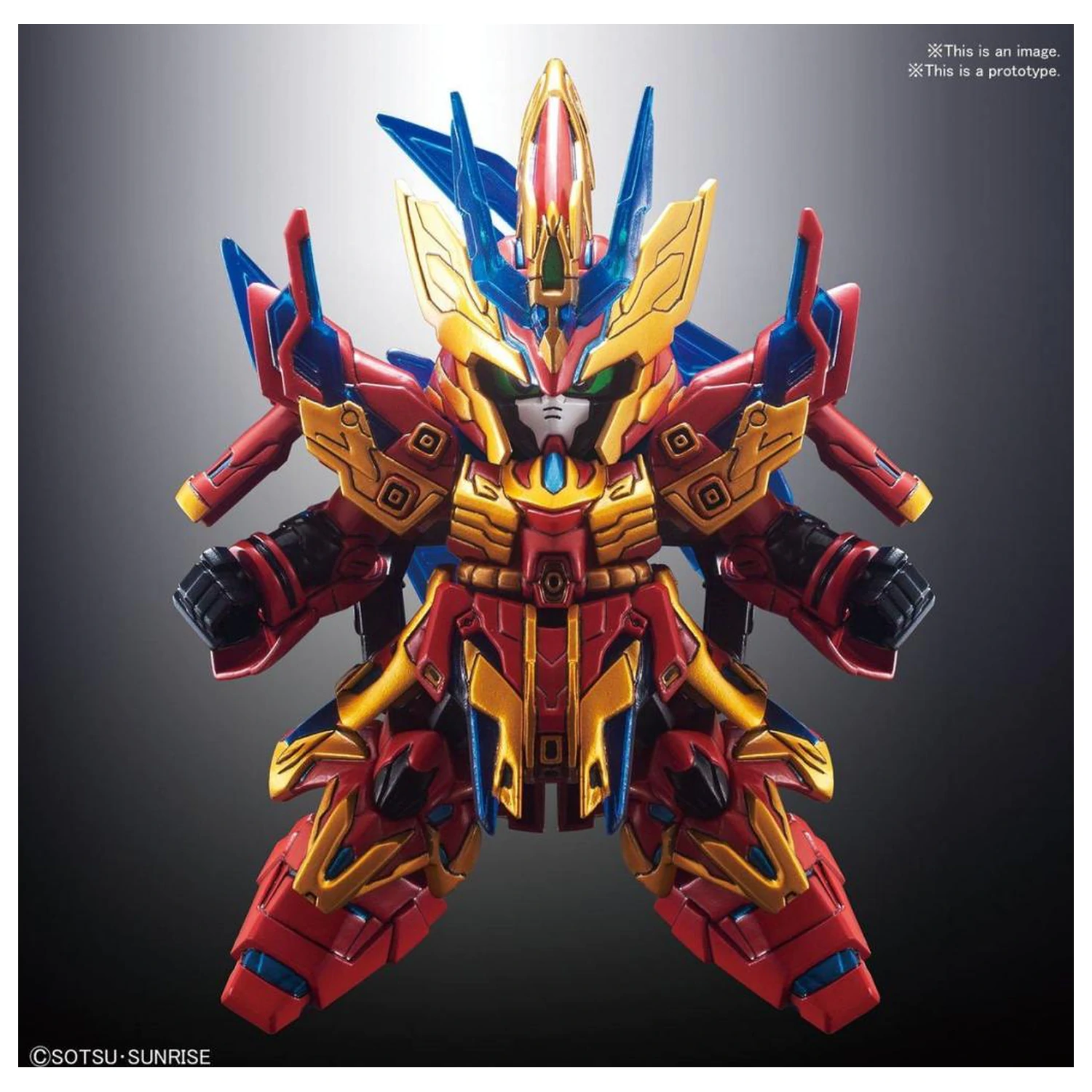 Gundam SD Sangoku Soketsuden Zhang Liao Sazabi modelová stavebnica produktová fotografia