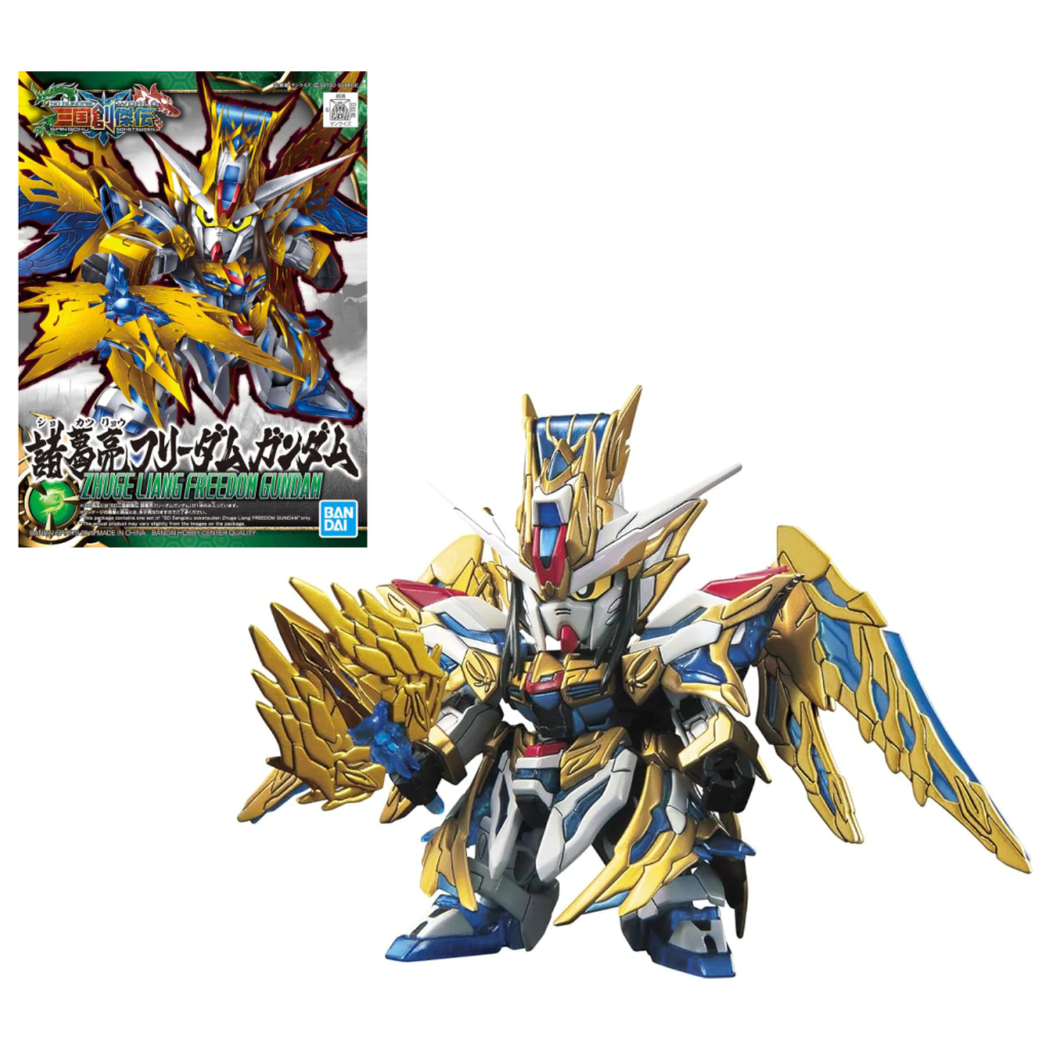 Gundam SD Sangoku Soketsuden Zhuge Liang Freedom Gundam Model Kit produktová fotografia
