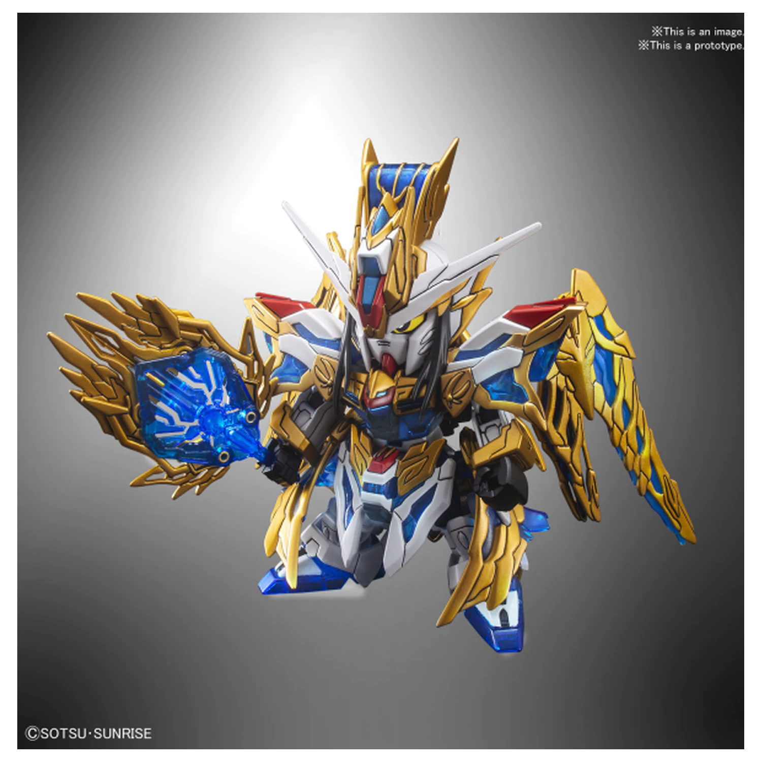 Gundam SD Sangoku Soketsuden Zhuge Liang Freedom Gundam Model Kit produktová fotografia