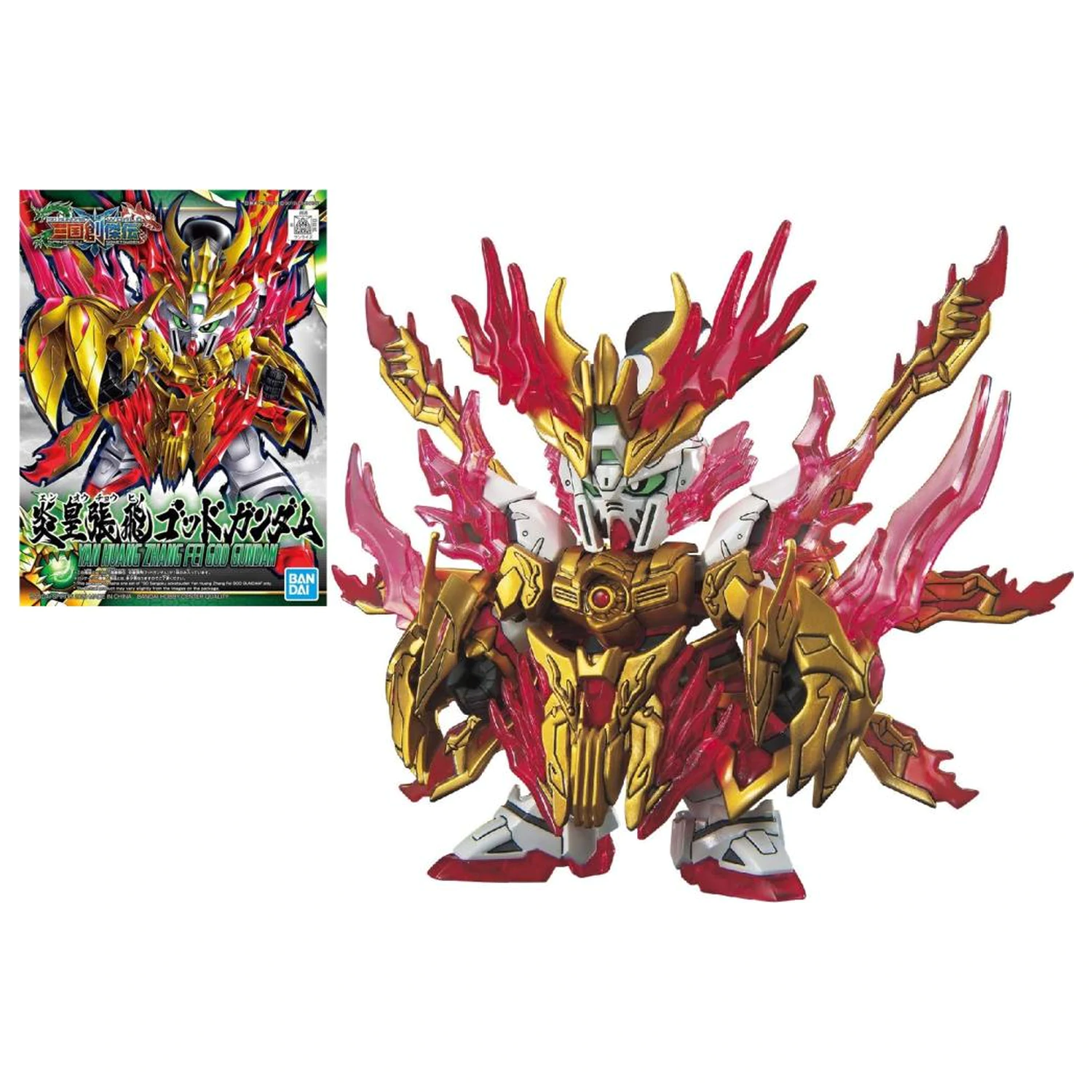 Gundam SD Sangoku Yan Huang Zhang Fei God Gundam Model súprava produktová fotografia