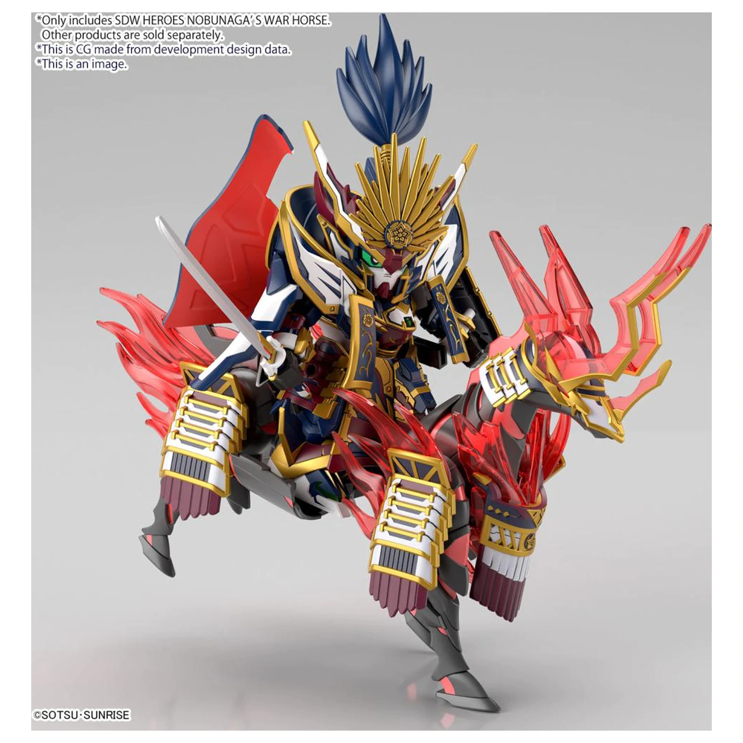 Gundam SDW Heroes Nobunaga's War Horse Model Kit produktová fotografia