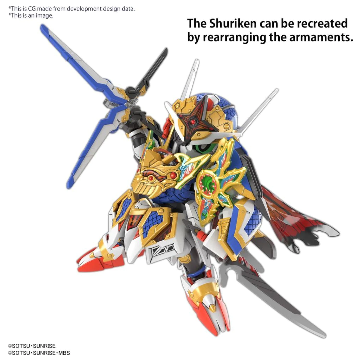 GUNDAM SDW Heroes Onmitsu Gundam Aerial model súprava produktová fotografia