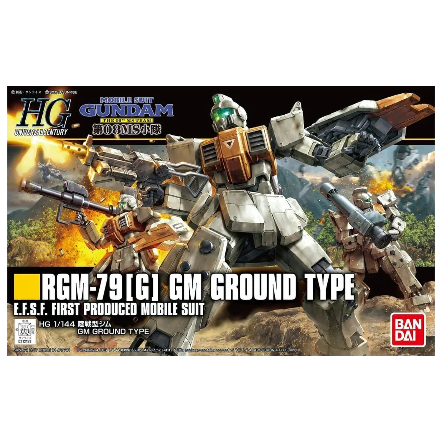 Gundam The 08th MS Team RX-79G Gundam Ground Type Mobile Suit Súprava modelu HG 1/144 produktová fotografia