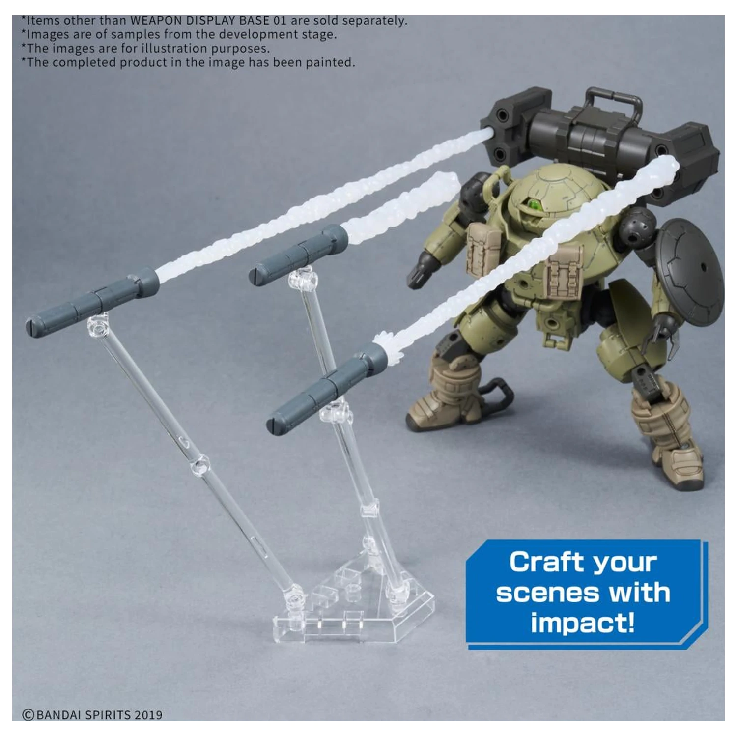 Gundam Weapon Display Base 01 modelová súprava produktová fotografia