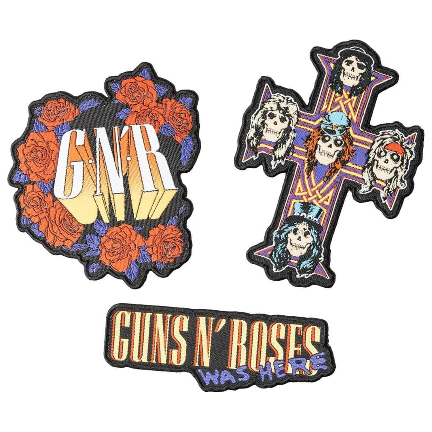 Guns N Roses súprava 3 nášiviek produktová fotografia