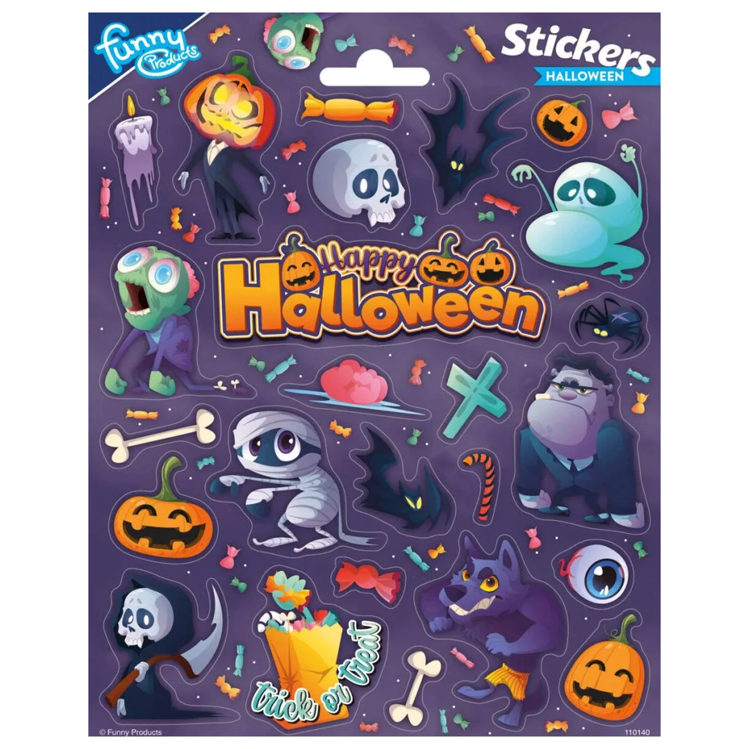 Halloween Monsters nálepka produktová fotografia