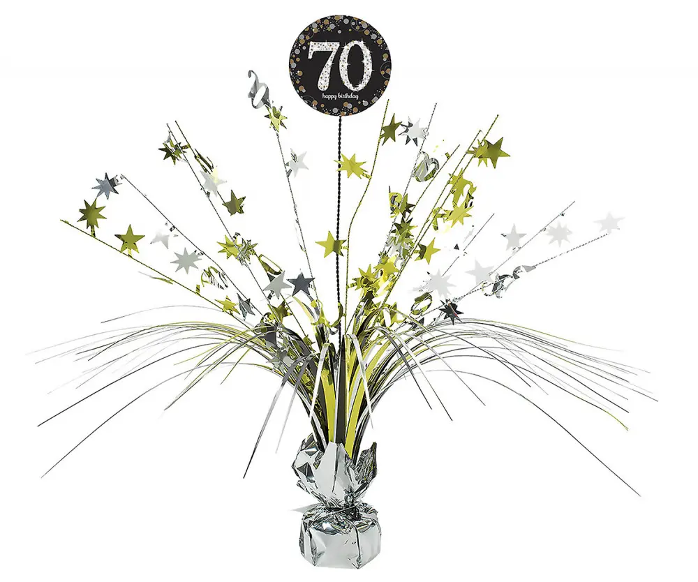 Happy Birthday Gold 70 dekorácia na stôl 45,72 cm produktová fotografia