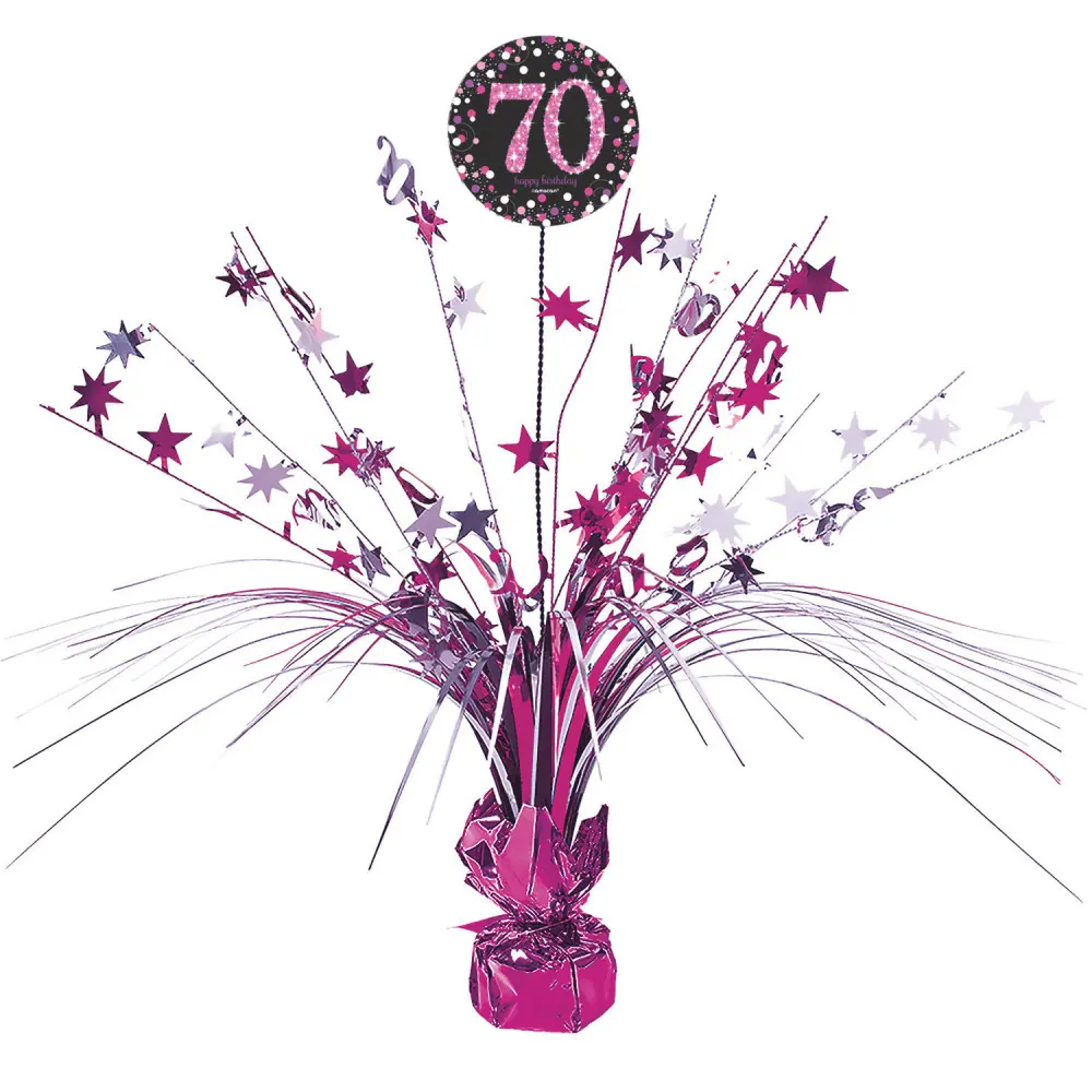 Happy Birthday Pink 70 stredová dekorácia 18 palcov produktová fotografia