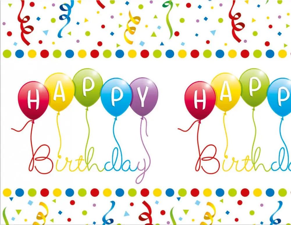 Happy Birthday Streamers obrus 120*180 cm produktová fotografia