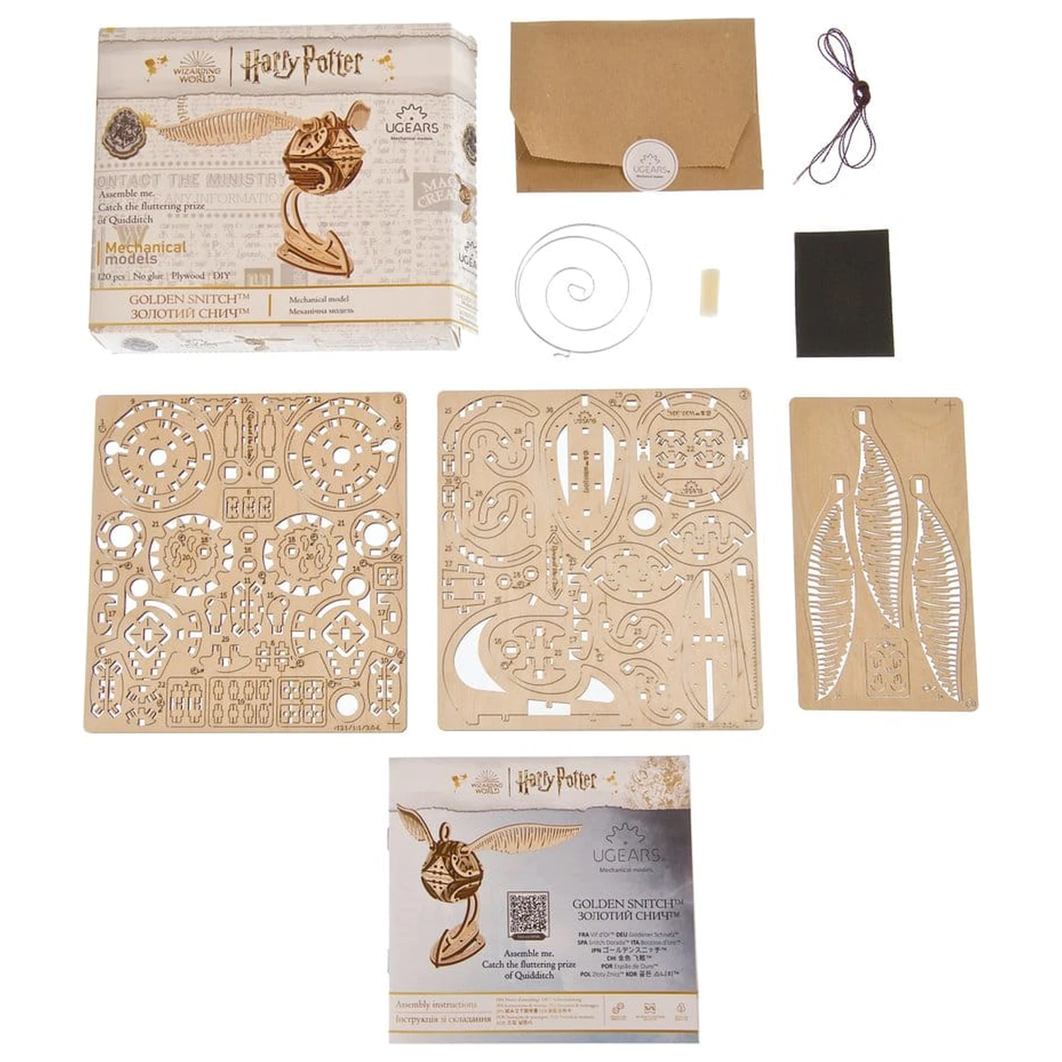 Harry Potter 3D drevené puzzle Golden Snitch produktová fotografia