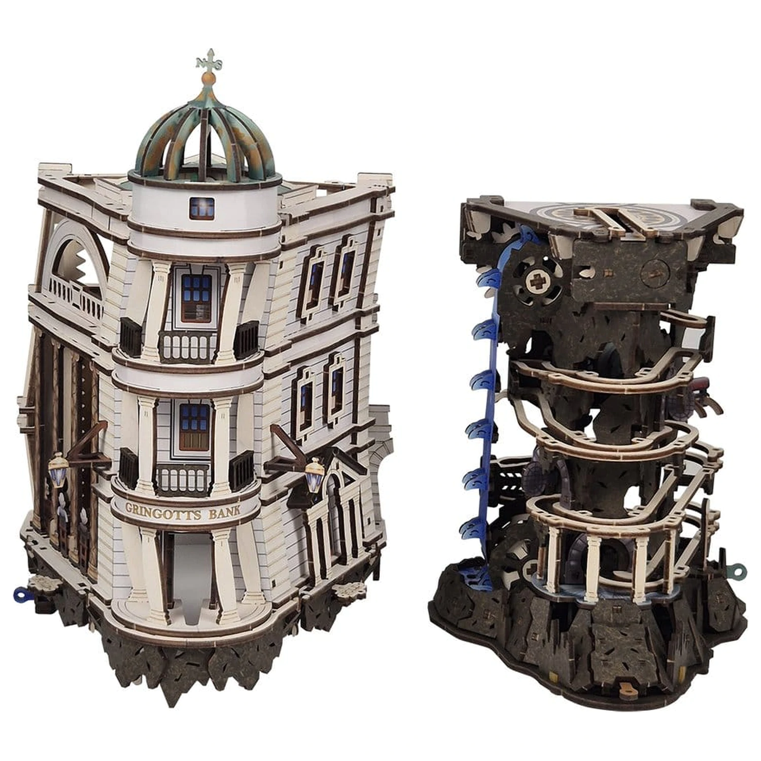 Harry Potter 3D drevené puzzle Gringotts Bank Marble Run produktová fotografia