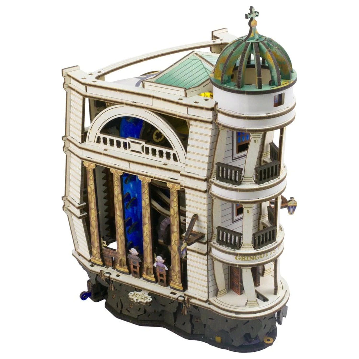 Harry Potter 3D drevené puzzle Gringotts Bank Marble Run produktová fotografia