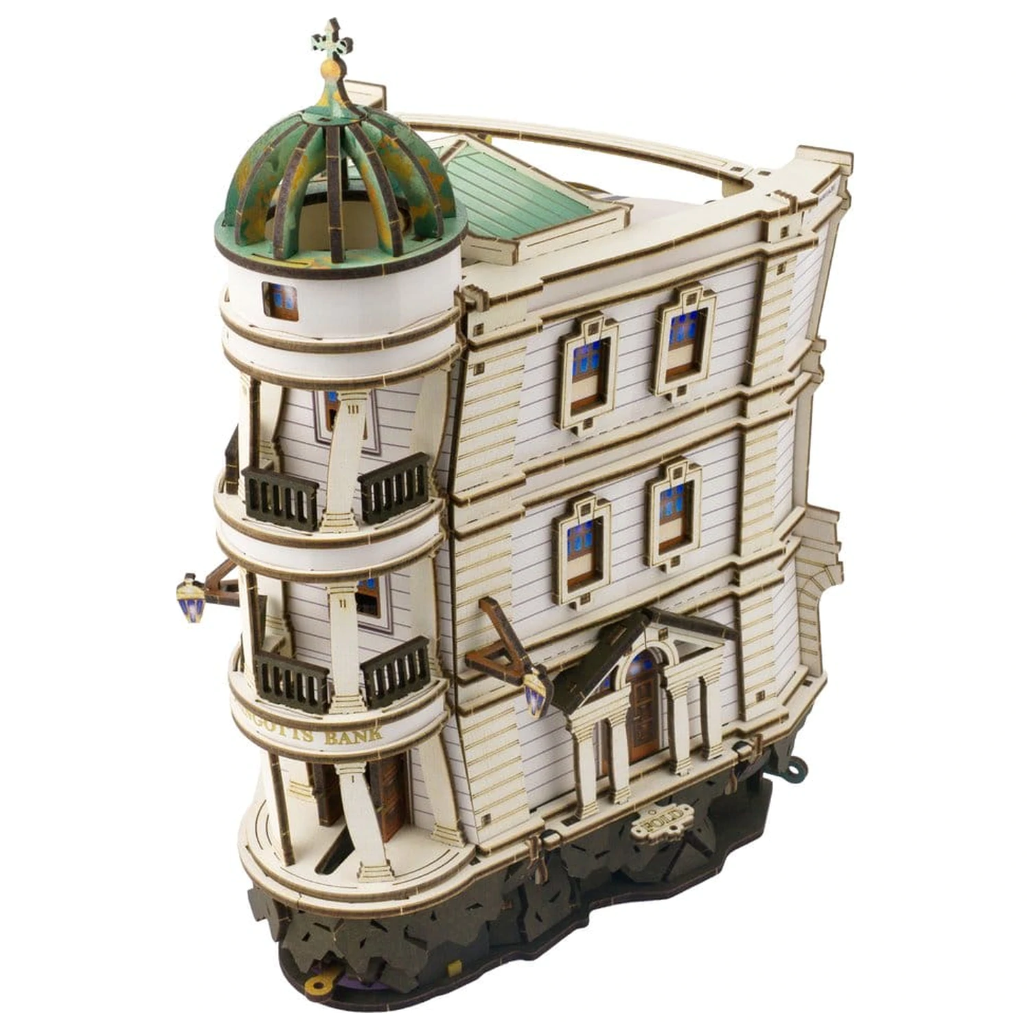 Harry Potter 3D drevené puzzle Gringotts Bank Marble Run produktová fotografia