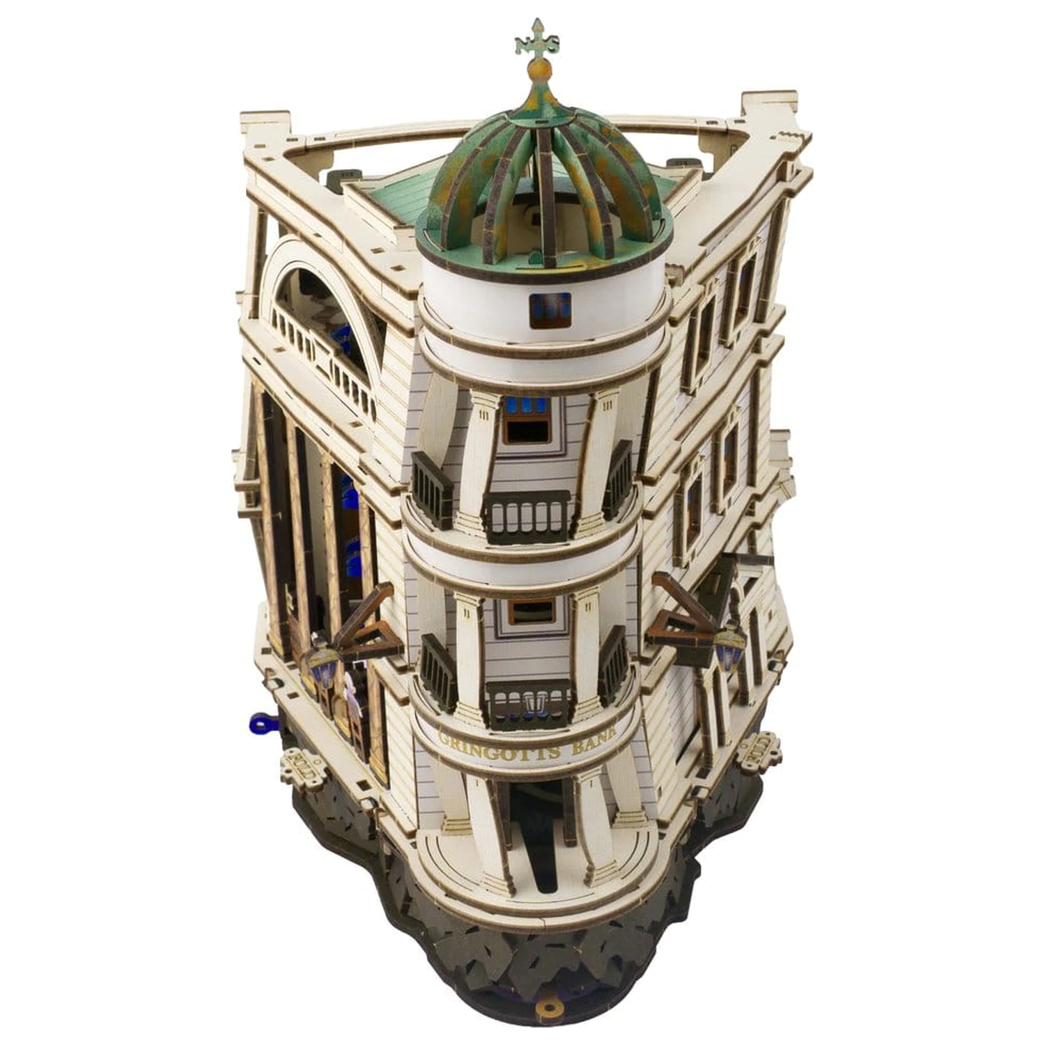 Harry Potter 3D drevené puzzle Gringotts Bank Marble Run produktová fotografia