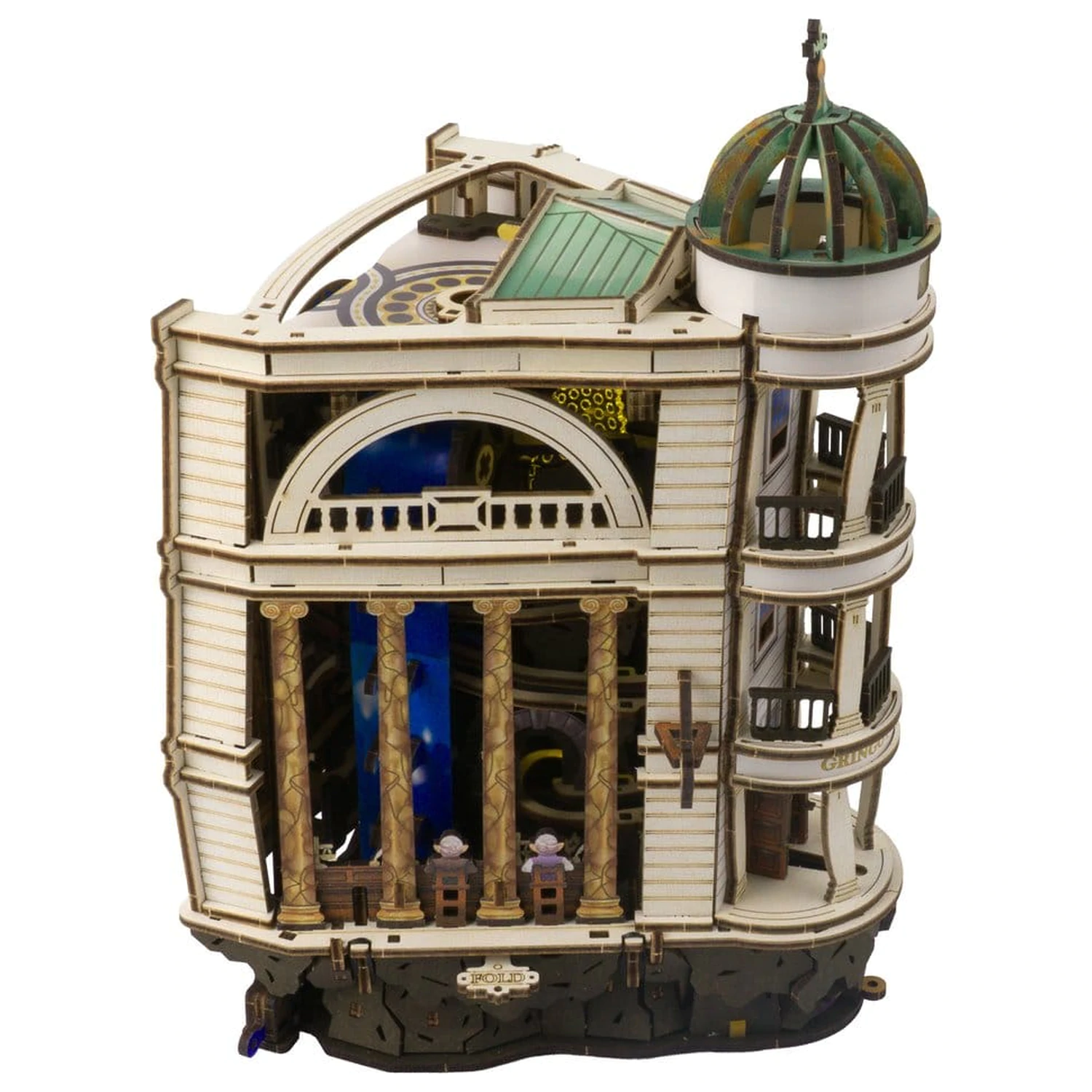 Harry Potter 3D drevené puzzle Gringotts Bank Marble Run produktová fotografia