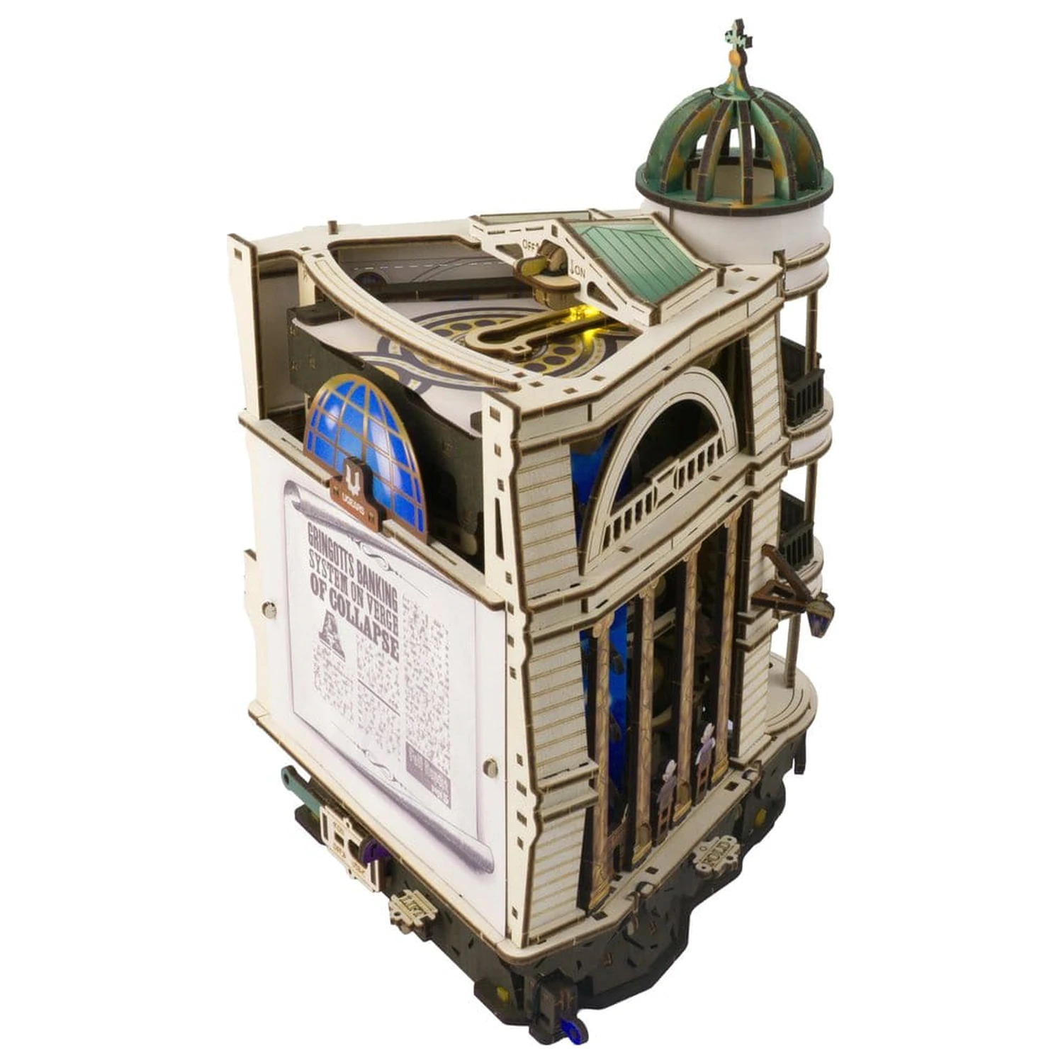 Harry Potter 3D drevené puzzle Gringotts Bank Marble Run produktová fotografia
