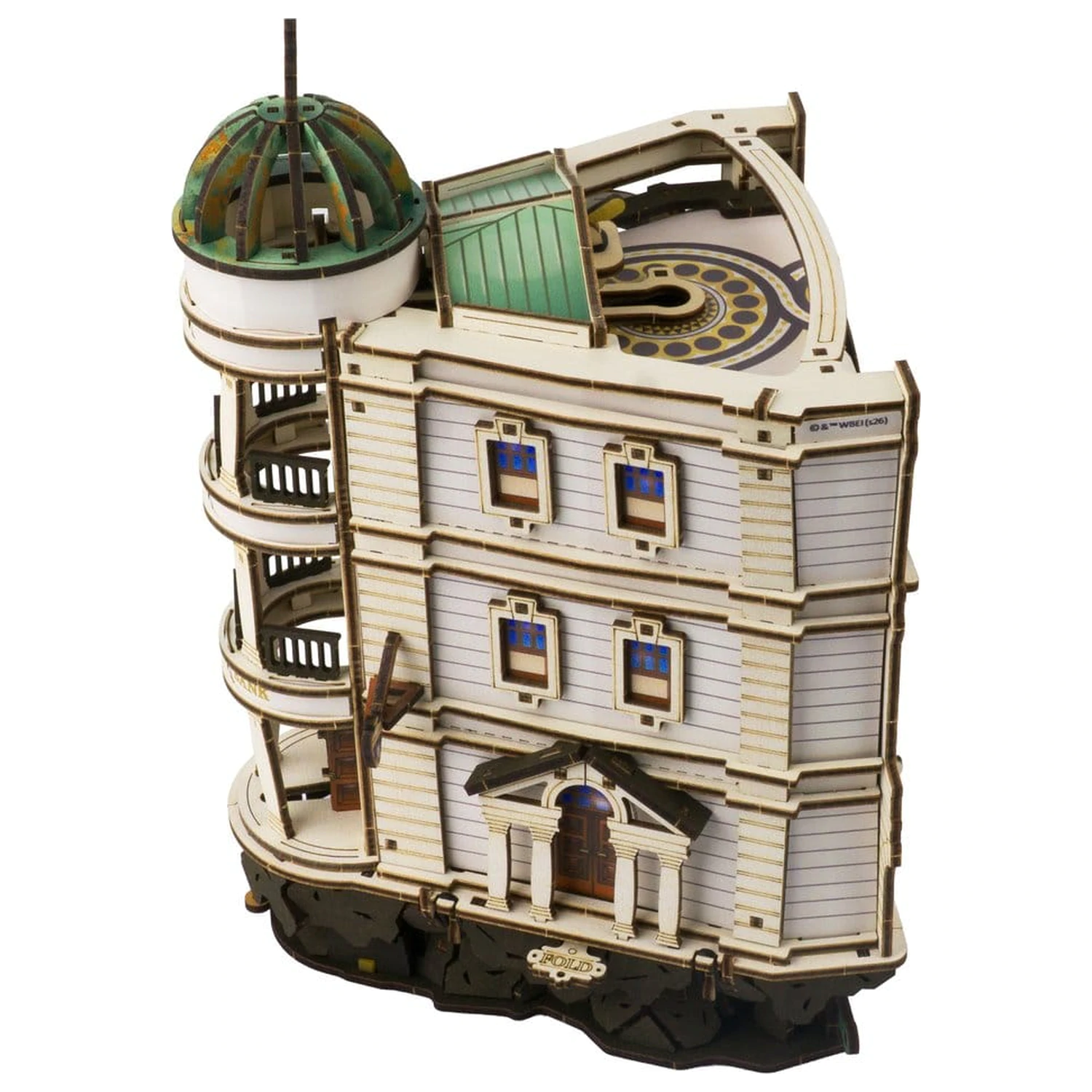 Harry Potter 3D drevené puzzle Gringotts Bank Marble Run produktová fotografia