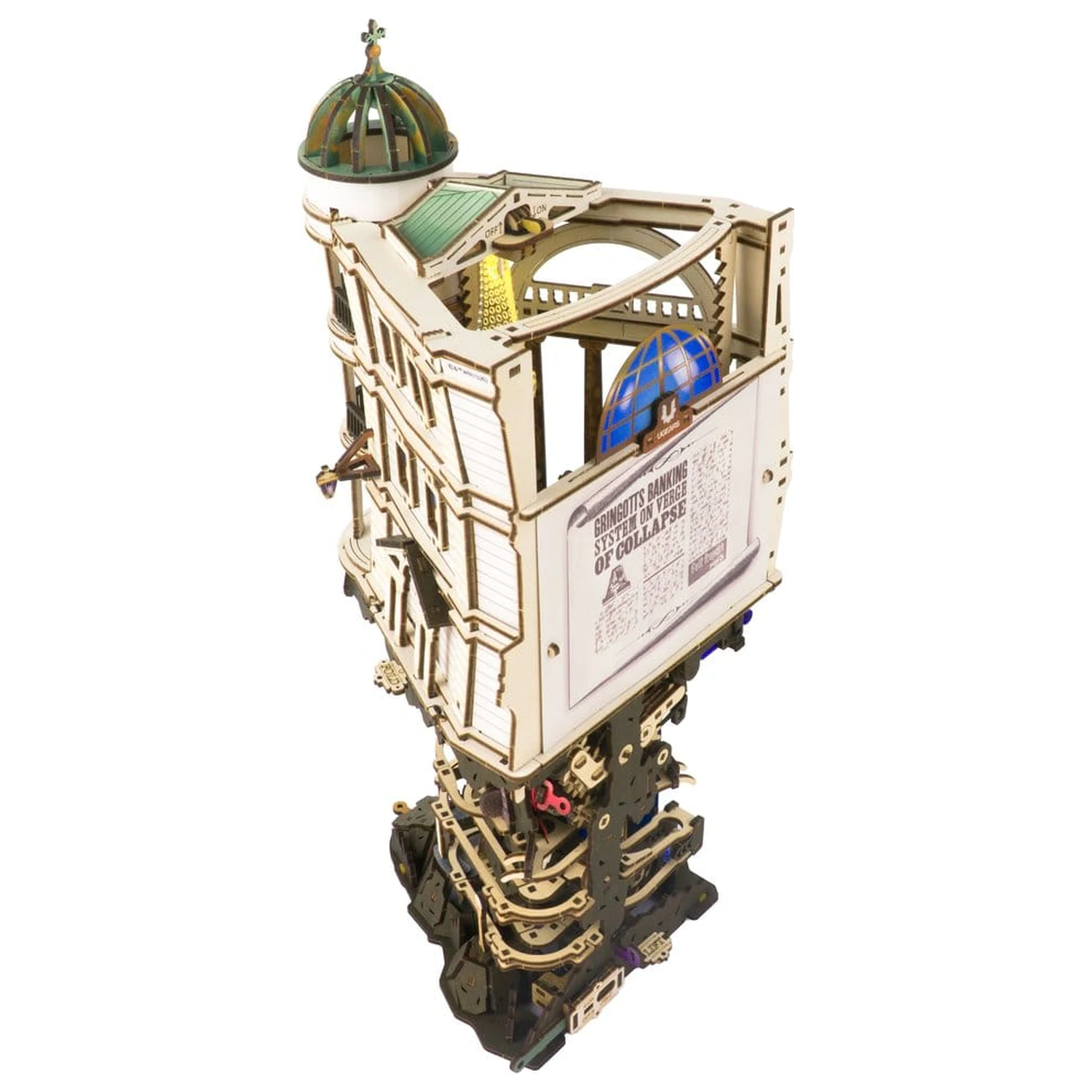 Harry Potter 3D drevené puzzle Gringotts Bank Marble Run produktová fotografia