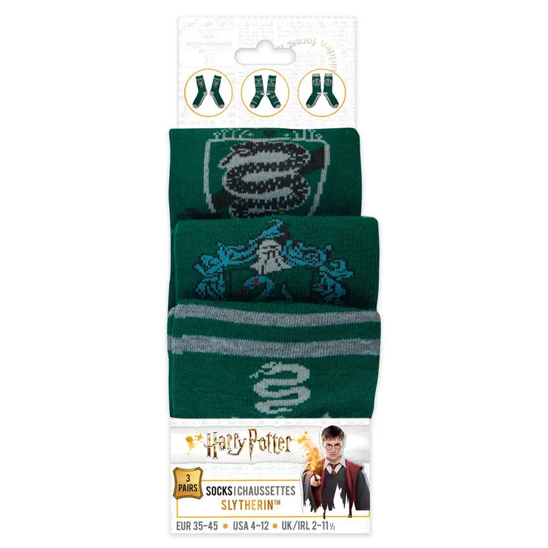 Harry Potter ponožky 3-Pack Slytherin termékfotó