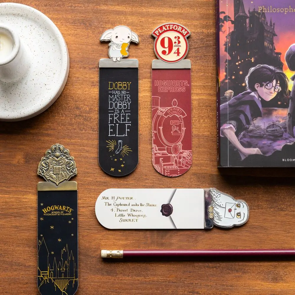 Harry Potter 4-dielna sada záložiek produktová fotografia