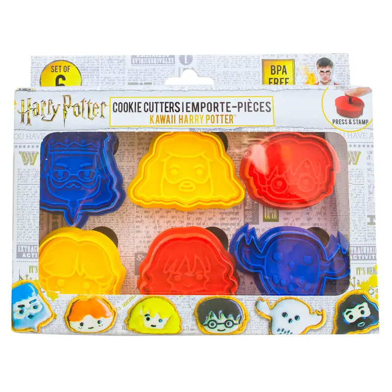 Harry Potter vykrajovače/vytlačovátka na sušienky 6-pack Kawaii termékfotó