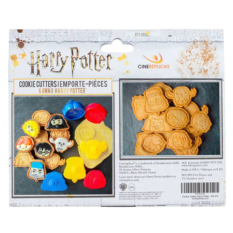 Harry Potter vykrajovače/vytlačovátka na sušienky 6-pack Kawaii termékfotó