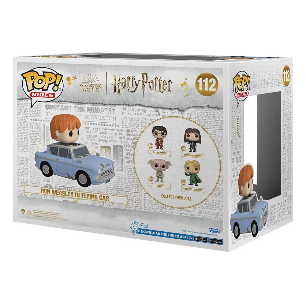 Harry Potter - Chamber of Secrets Anniversary POP! Rides Vinylová figúrka Ron s autom 15 cm produktová fotografia