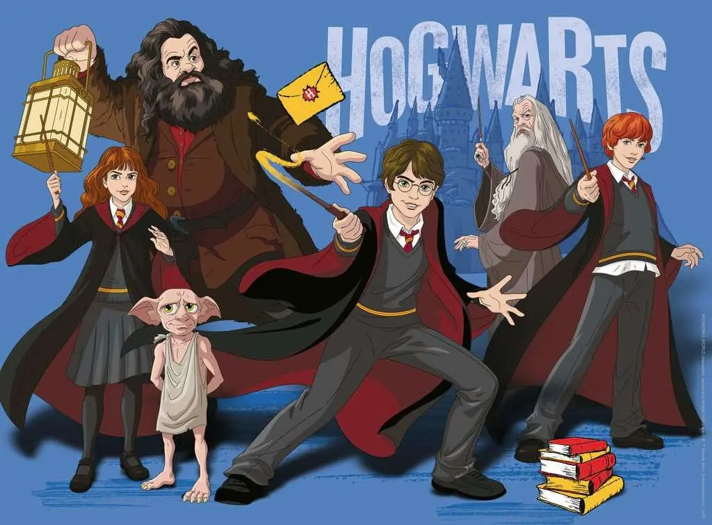 Harry Potter Detské Skladacie Puzzle XXL Hogwarts Cartoon (300 kusov) produktová fotografia